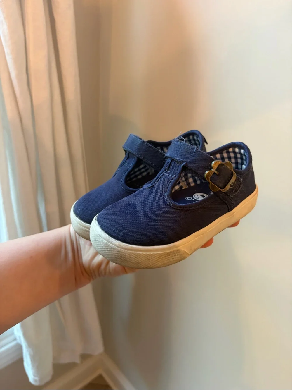 Stride Rite Navy Canvas Mary Jane Kids Shoes